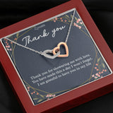 Baby Shower Hostess Gift - Thank You For Showering Me With Love - Thank You Necklace Jewelry - 209IHPTHJE334