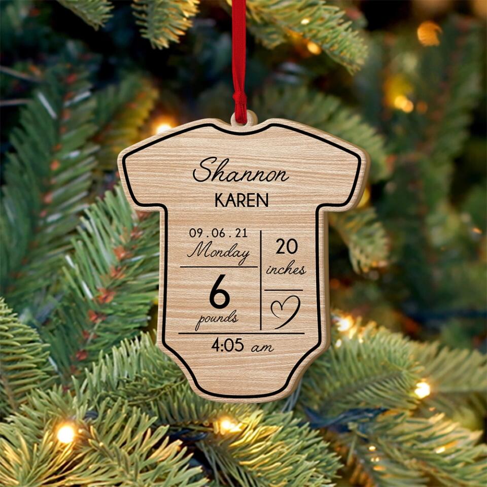 Baby First Christmas Ornament - Best Gift for your Baby Ornament , Decor Christmas Tree - Custom Information Baby - 211IHNLNOR802