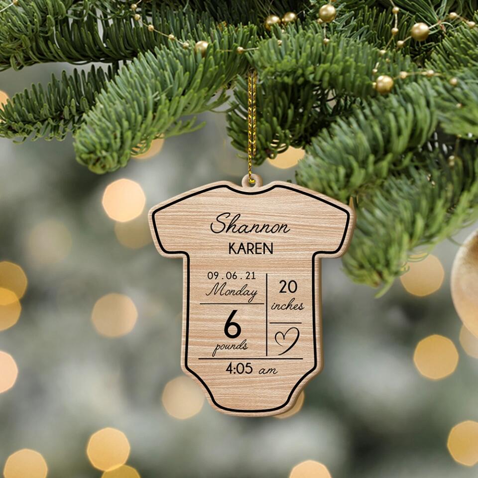 Baby First Personalized Christmas Ornament