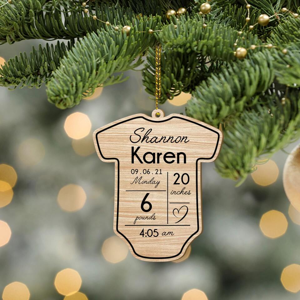 Baby First Personalized Christmas Ornament