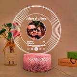 Vinyl Song 3D Printed Night Light - Custom Photo and Name - Best Gift for Christmas/Anniversary/Birthday - Gift for Couple, Him, Her - 211IHNBNLL833