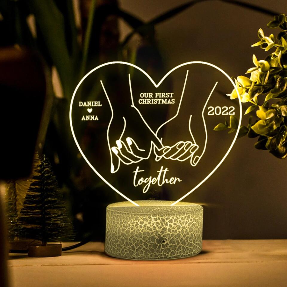 Our First Christmas Together Personalized LED Light