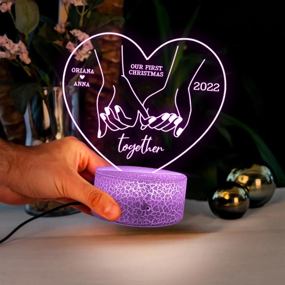 Our First Christmas Together Personalized LED Light
