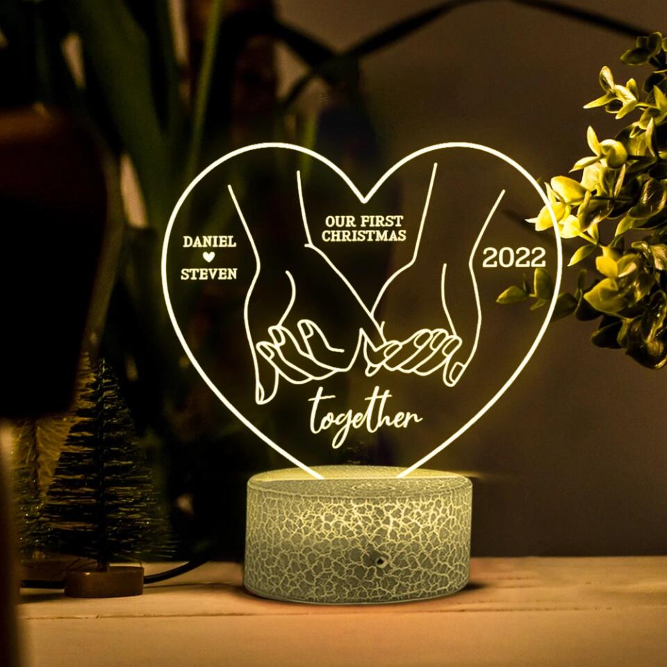 Our First Christmas Together Personalized LED Light
