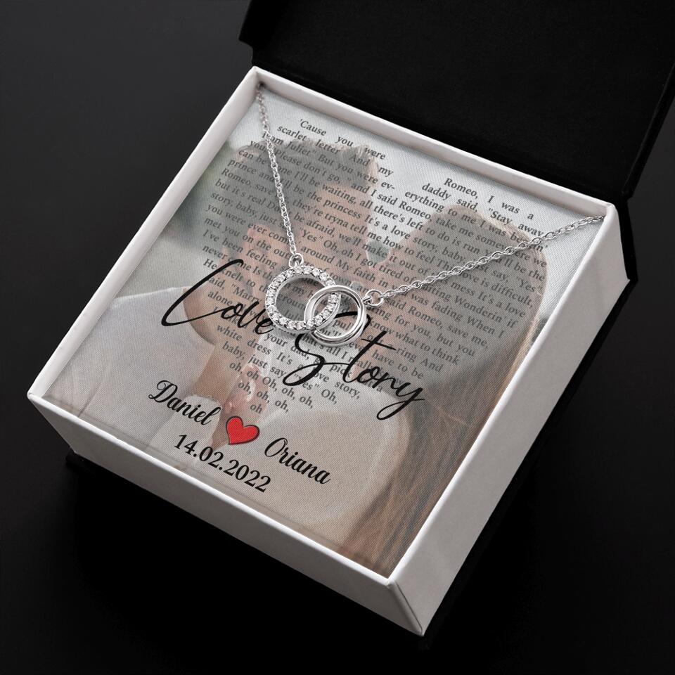 Personalized Valentine Gifts - Love Story - Custom Lyrics Song - Personalized Necklace - Gift For Her