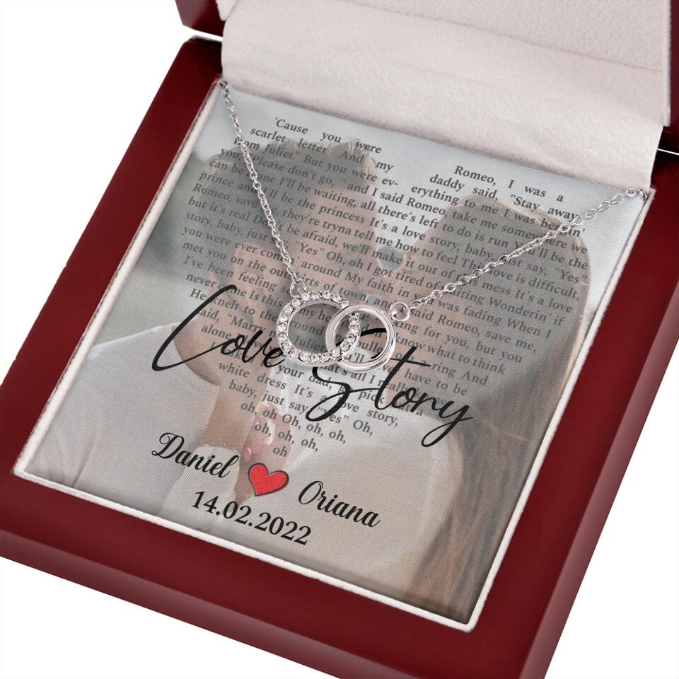 Personalized Valentine Gifts - Love Story - Custom Lyrics Song - Personalized Necklace - Gift For Her