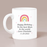 Happy Birthday for Mum - The World is Better with You In It - Personalized White Mug