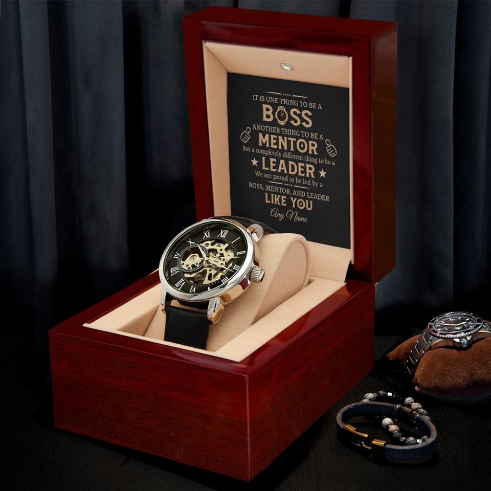 It is One Thing To Be A Boss Custom Openwork Watch Appreciation Gift For Boss