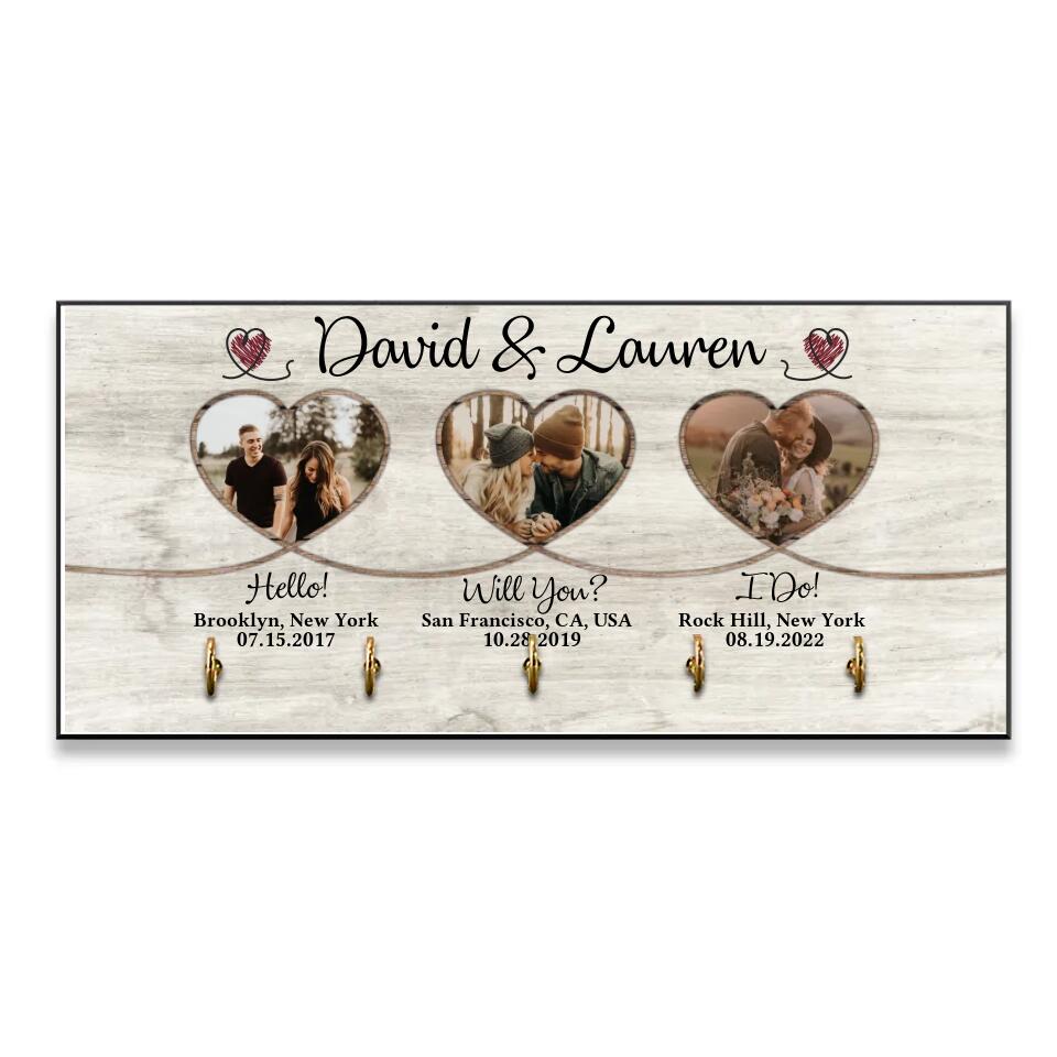 Hello! Will you? I Do! Couple Personalized Canvas Poster Gift For Couples
