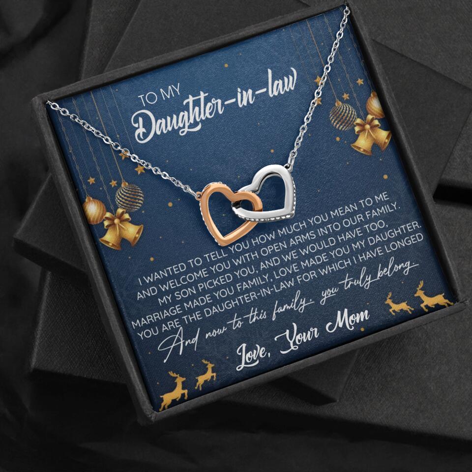 To My Daughter-In-Law You Truly Belong To This Family - Personalized Jewelry Necklace - Best Gift for Daughter-in-law - 211IHPNPJE429
