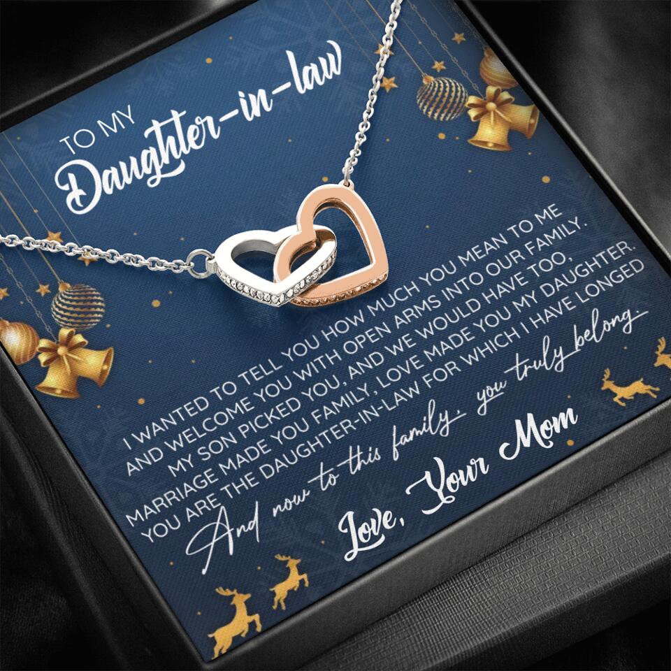 To My Daughter-In-Law You Truly Belong To This Family - Personalized Jewelry Necklace - Best Gift for Daughter-in-law - 211IHPNPJE429