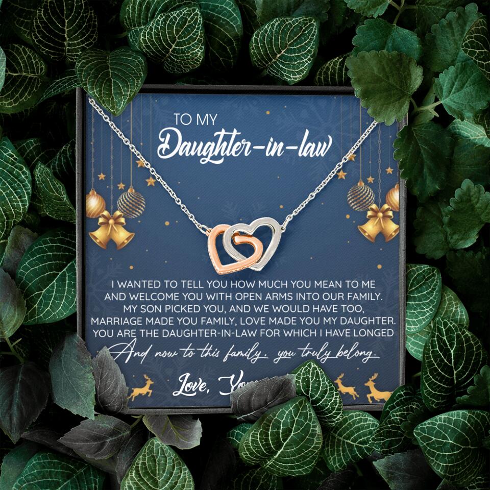 To My Daughter-In-Law You Truly Belong To This Family - Personalized Jewelry Necklace - Best Gift for Daughter-in-law - 211IHPNPJE429