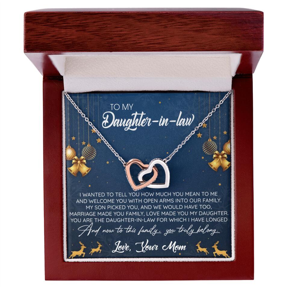 To My Daughter-In-Law You Truly Belong To This Family - Personalized Jewelry Necklace - Best Gift for Daughter-in-law - 211IHPNPJE429