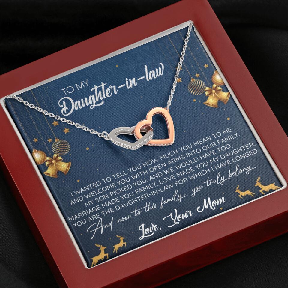 To My Daughter-In-Law You Truly Belong To This Family - Personalized Jewelry Necklace - Best Gift for Daughter-in-law - 211IHPNPJE429