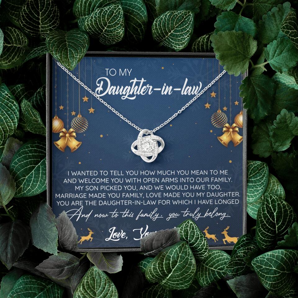 To My Daughter-In-Law You Truly Belong To This Family - Personalized Jewelry Necklace - Best Gift for Daughter-in-law - 211IHPNPJE429