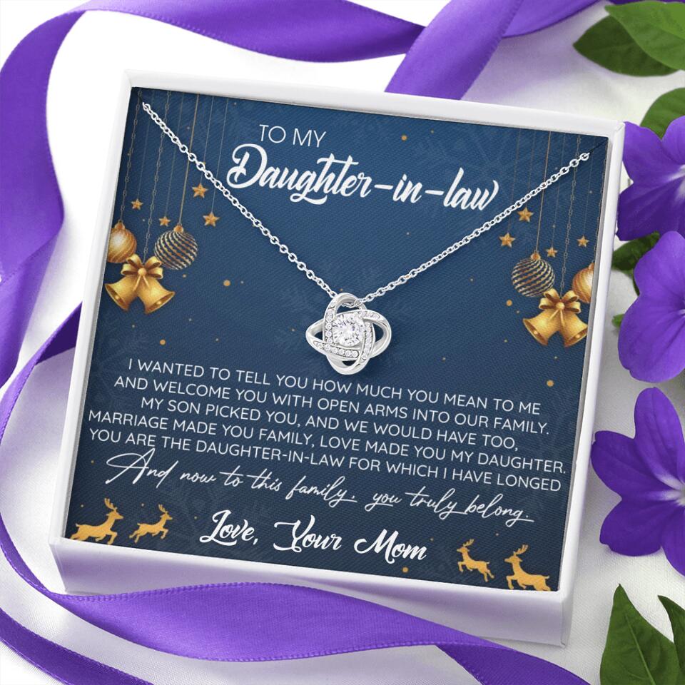 To My Daughter-In-Law You Truly Belong To This Family - Personalized Jewelry Necklace - Best Gift for Daughter-in-law - 211IHPNPJE429