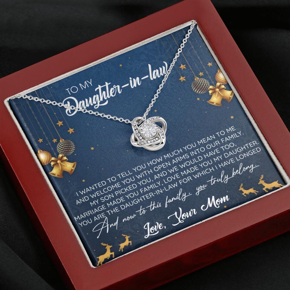 To My Daughter-In-Law You Truly Belong To This Family - Personalized Jewelry Necklace - Best Gift for Daughter-in-law - 211IHPNPJE429