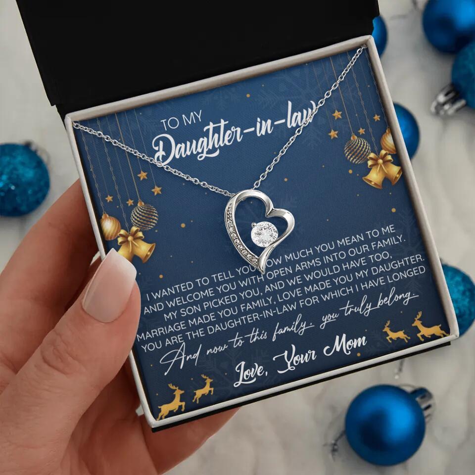To My Daughter-In-Law You Truly Belong To This Family - Personalized Jewelry Necklace - Best Gift for Daughter-in-law - 211IHPNPJE429