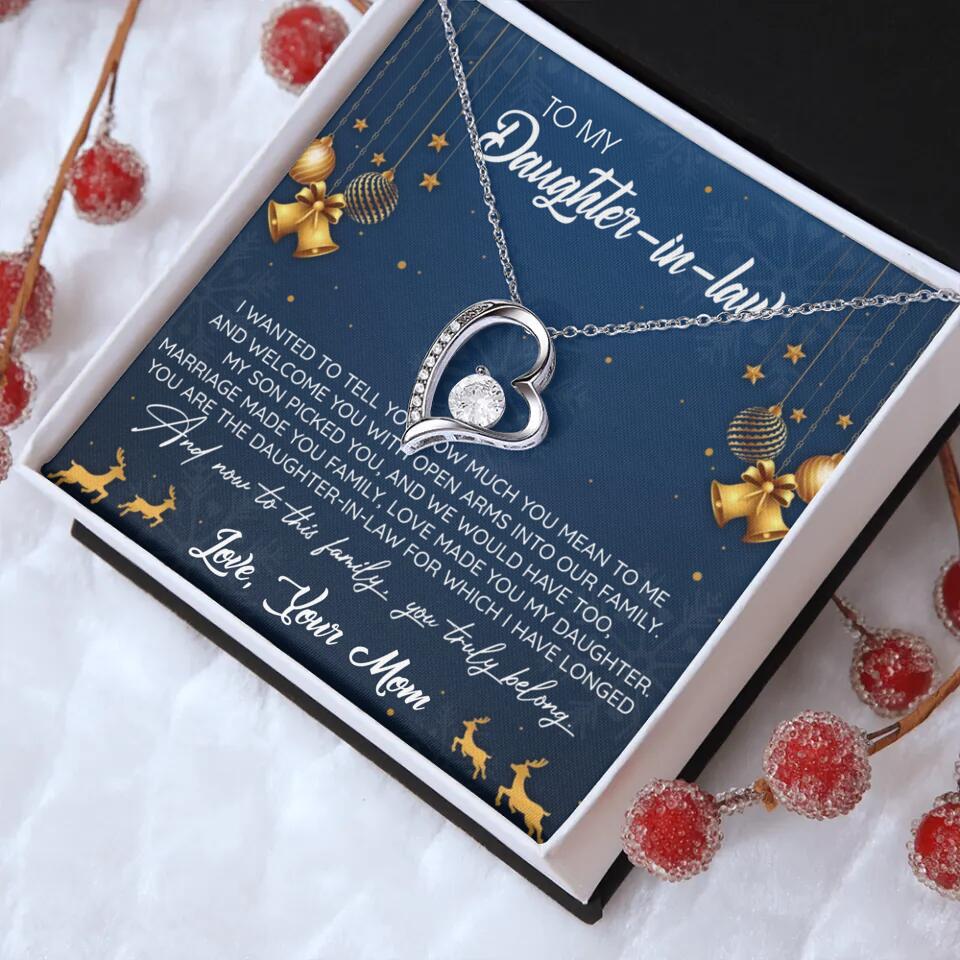 To My Daughter-In-Law You Truly Belong To This Family - Personalized Jewelry Necklace - Best Gift for Daughter-in-law - 211IHPNPJE429
