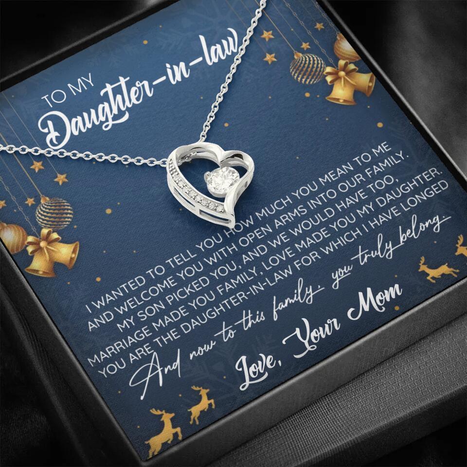 To My Daughter-In-Law You Truly Belong To This Family - Personalized Jewelry Necklace - Best Gift for Daughter-in-law - 211IHPNPJE429