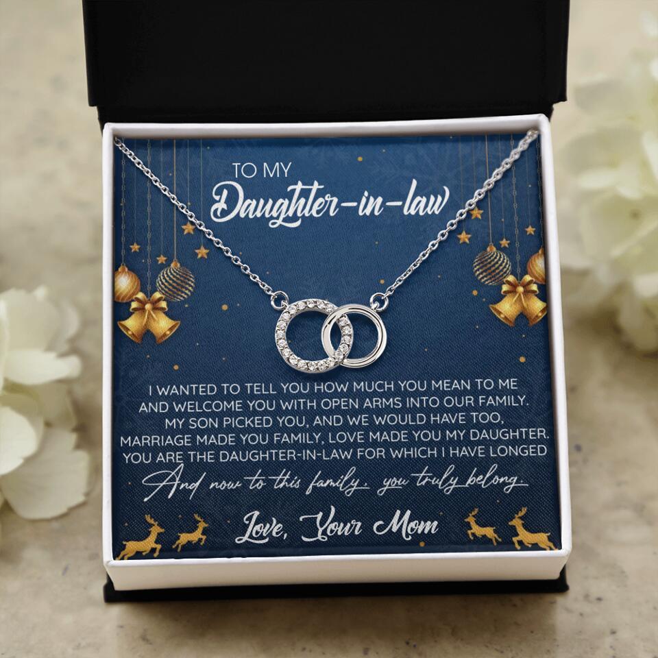 To My Daughter-In-Law You Truly Belong To This Family - Personalized Jewelry Necklace - Best Gift for Daughter-in-law - 211IHPNPJE429