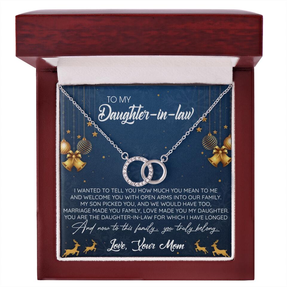 To My Daughter-In-Law You Truly Belong To This Family - Personalized Jewelry Necklace - Best Gift for Daughter-in-law - 211IHPNPJE429