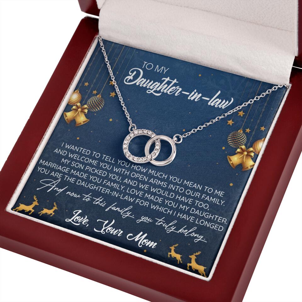 To My Daughter-In-Law You Truly Belong To This Family - Personalized Jewelry Necklace - Best Gift for Daughter-in-law - 211IHPNPJE429