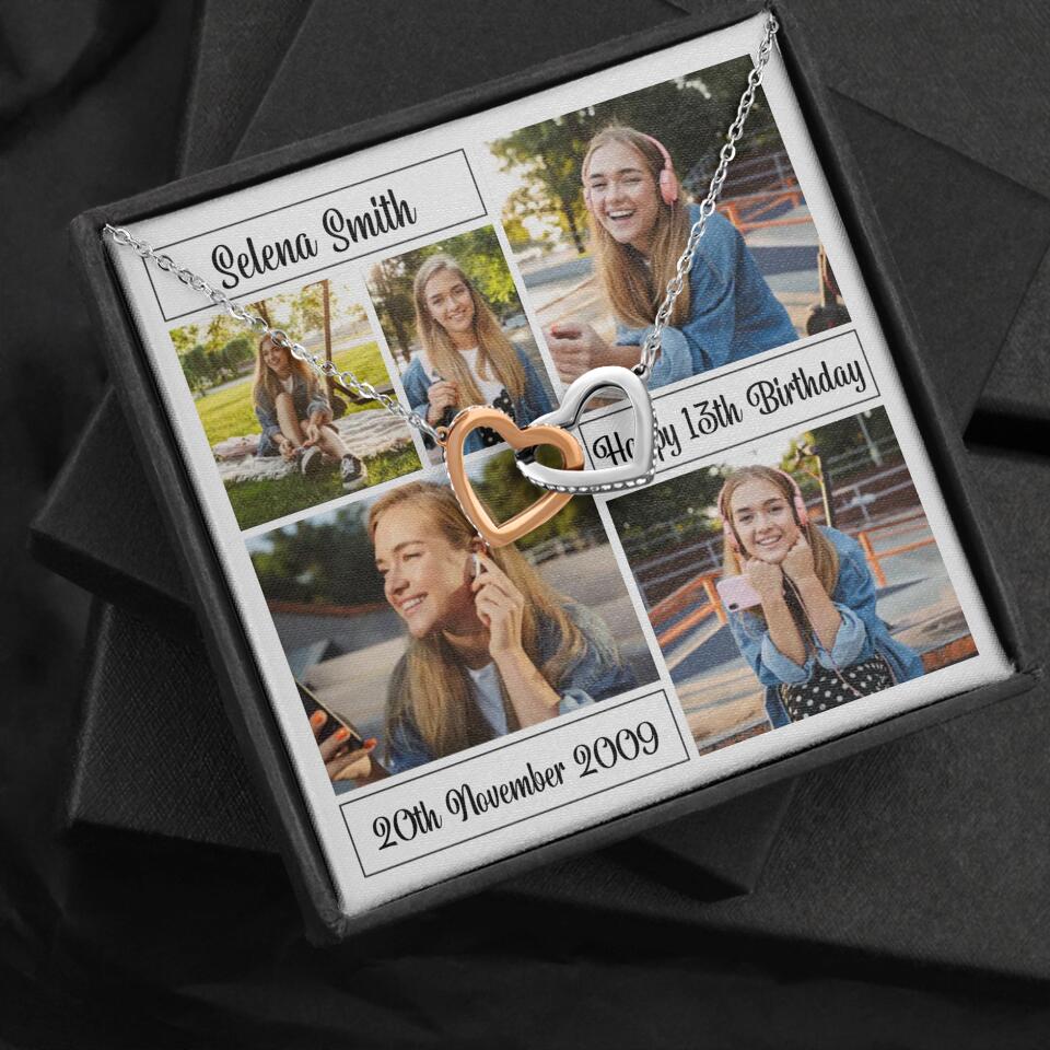 Custom Photo Collage Birthday Gifts - Custom Photo Necklace Jewelry - Best Gifts For Her Your Daughter Sisters Mom Aunt Grandma Wife Girlfriend - 211IHPNPJE374