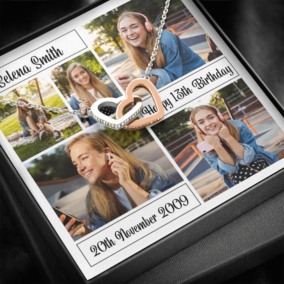 Custom Photo Necklace Collage Birthday Gifts For Her