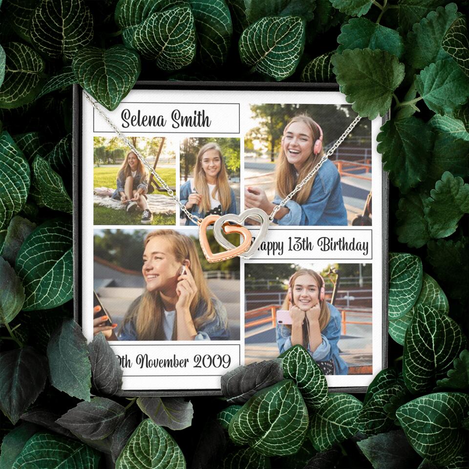 Custom Photo Necklace Collage Birthday Gifts For Her