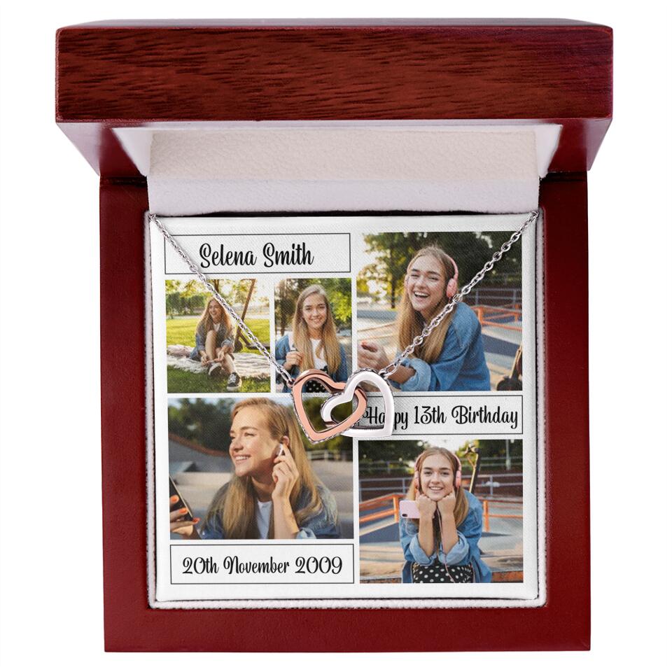 Custom Photo Necklace Collage Birthday Gifts For Her