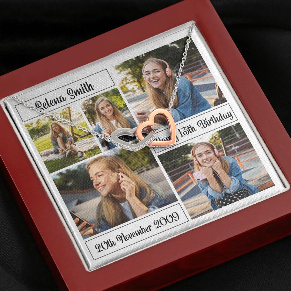 Custom Photo Necklace Collage Birthday Gifts For Her
