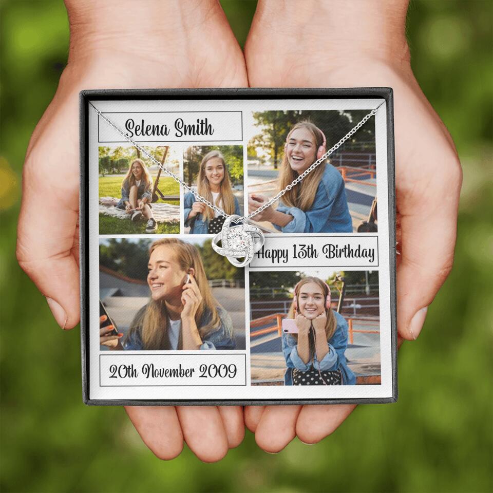 Custom Photo Necklace Collage Birthday Gifts For Her
