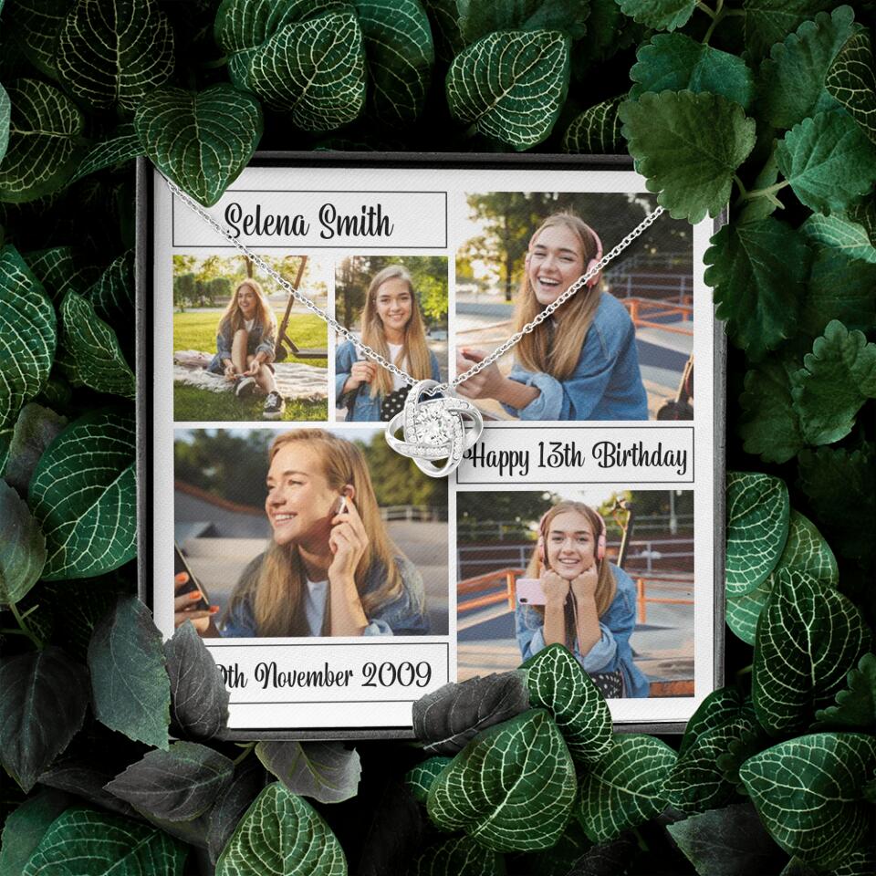 Custom Photo Necklace Collage Birthday Gifts For Her
