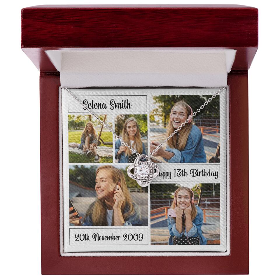 Custom Photo Necklace Collage Birthday Gifts For Her