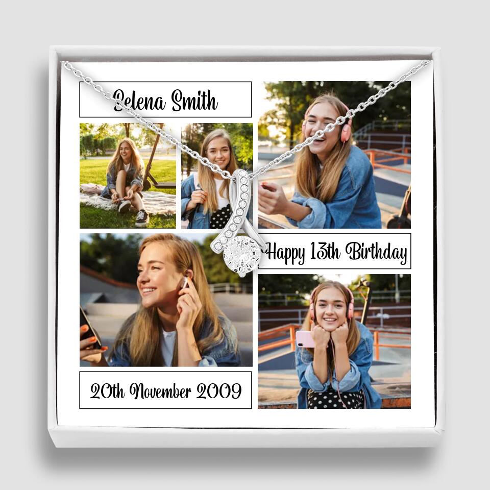 Custom Photo Necklace Collage Birthday Gifts For Her