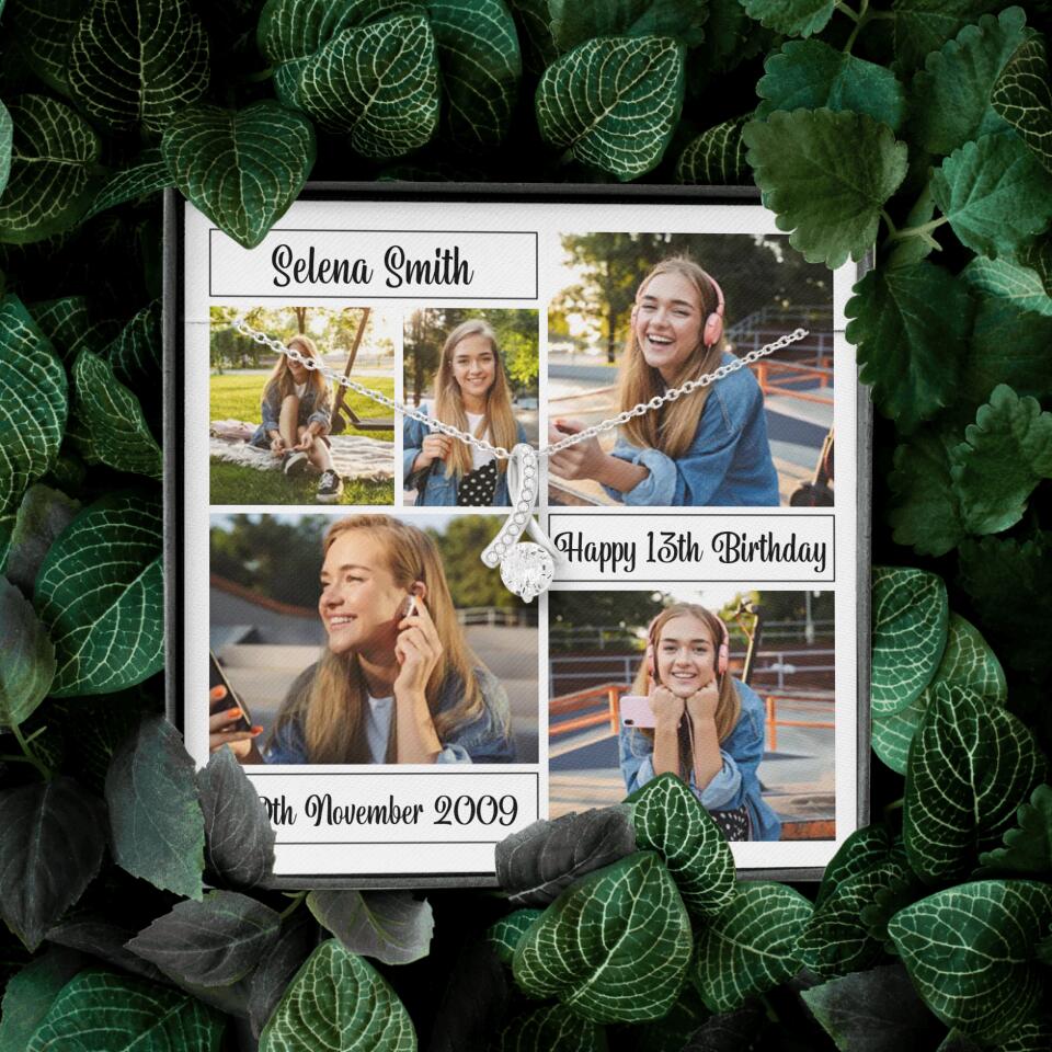 Custom Photo Necklace Collage Birthday Gifts For Her