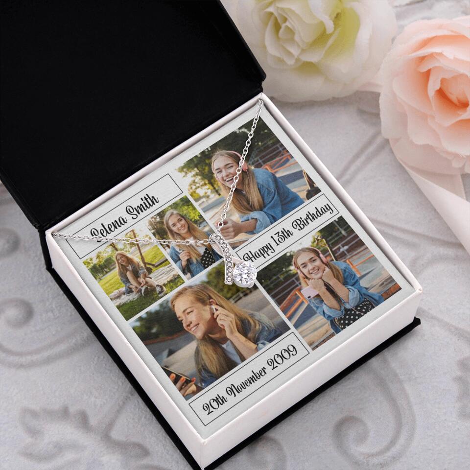 Custom Photo Necklace Collage Birthday Gifts For Her