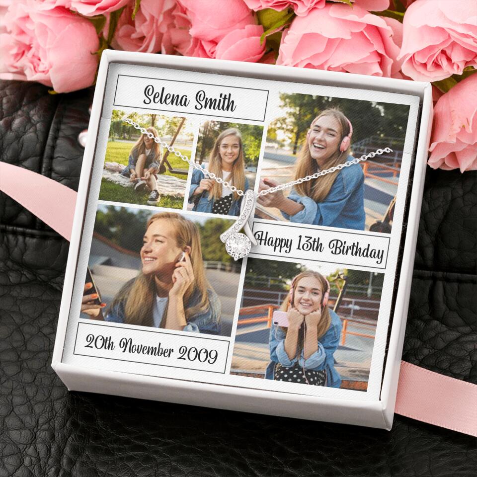 Custom Photo Necklace Collage Birthday Gifts For Her