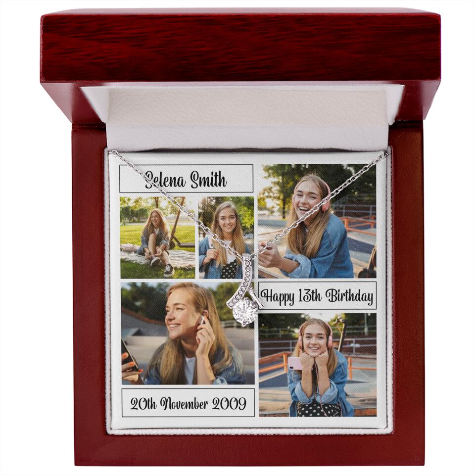 Custom Photo Necklace Collage Birthday Gifts For Her