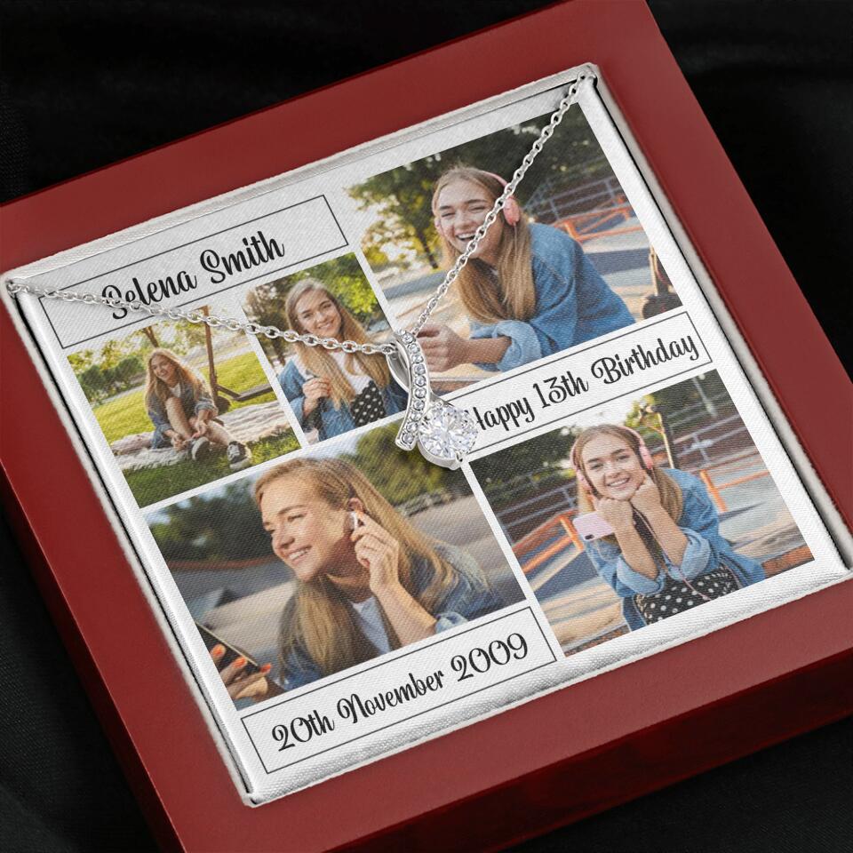 Custom Photo Necklace Collage Birthday Gifts For Her