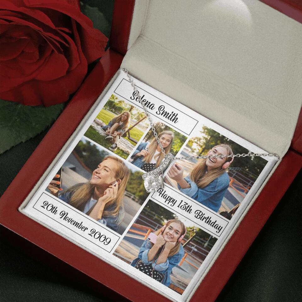 Custom Photo Necklace Collage Birthday Gifts For Her