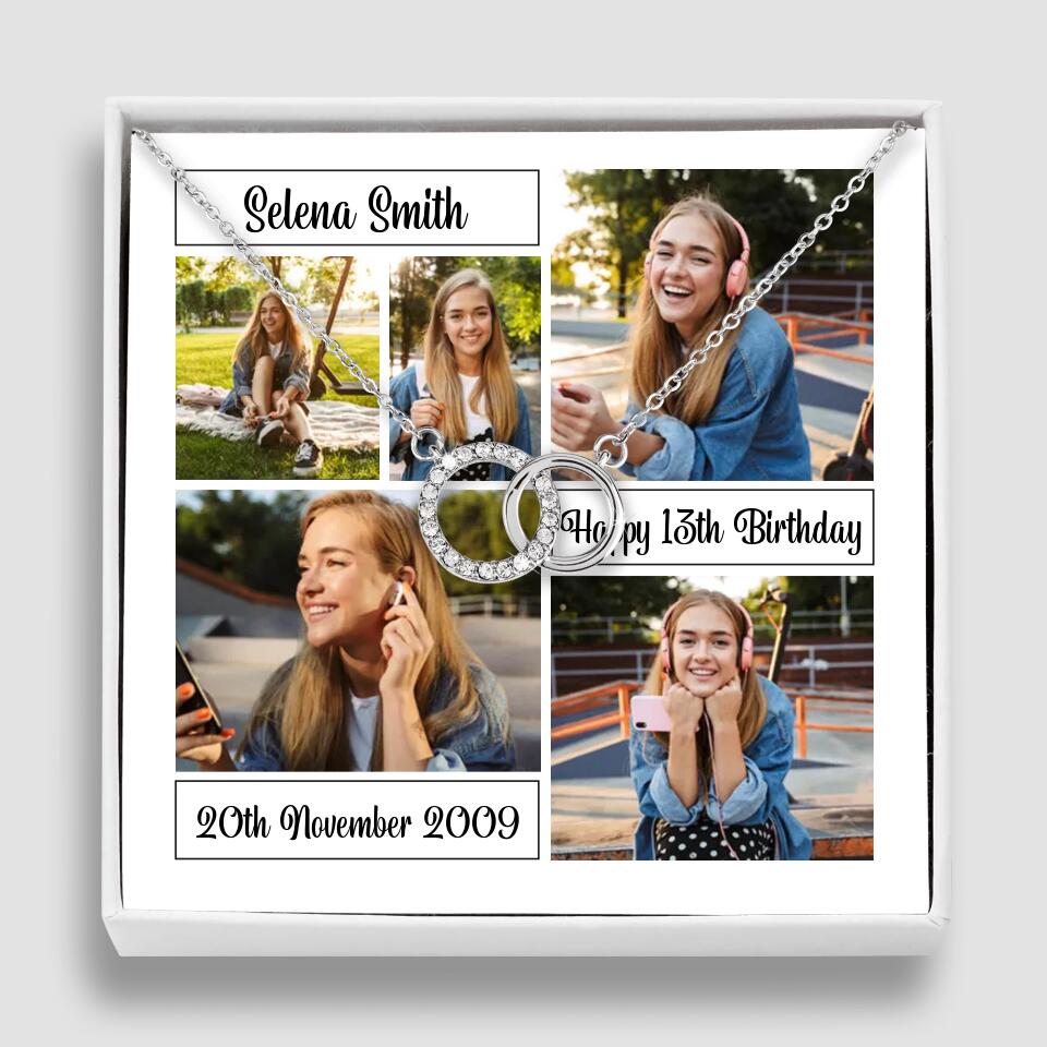 Custom Photo Necklace Collage Birthday Gifts For Her