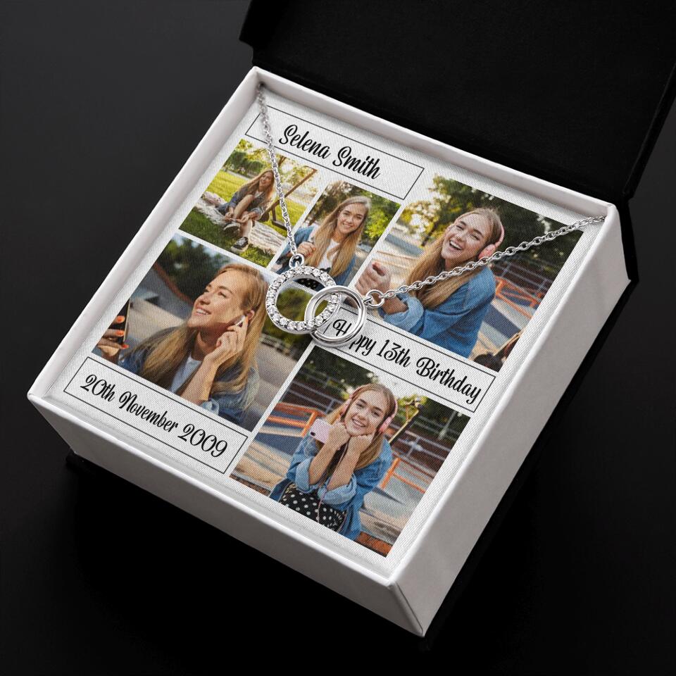 Custom Photo Necklace Collage Birthday Gifts For Her