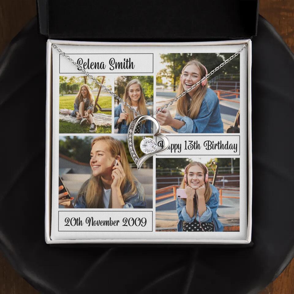 Custom Photo Necklace Collage Birthday Gifts For Her