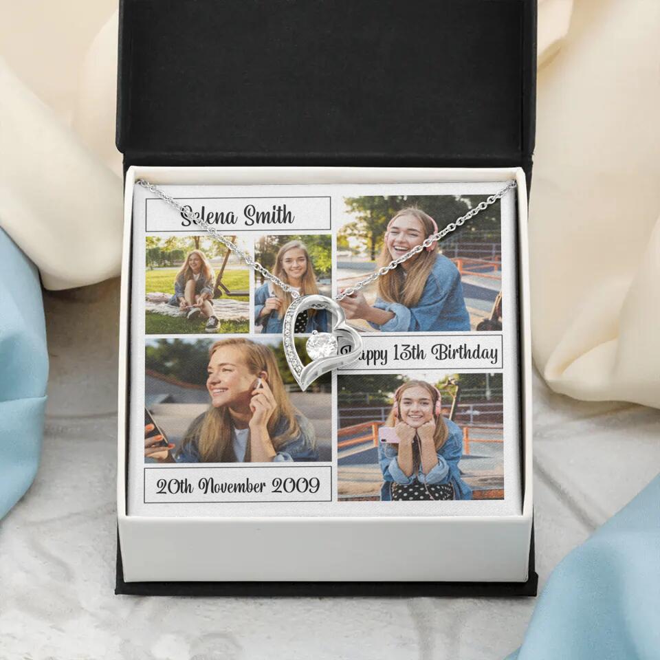 Custom Photo Necklace Collage Birthday Gifts For Her