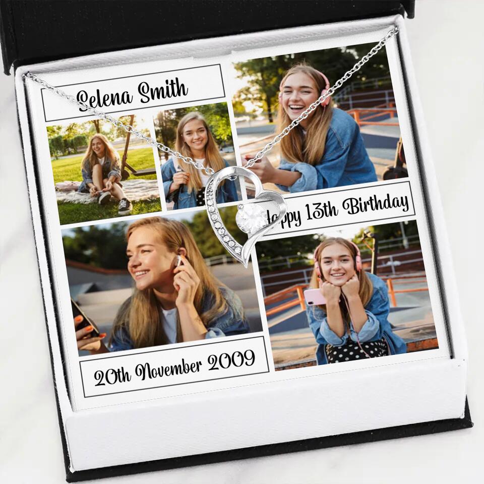 Custom Photo Necklace Collage Birthday Gifts For Her