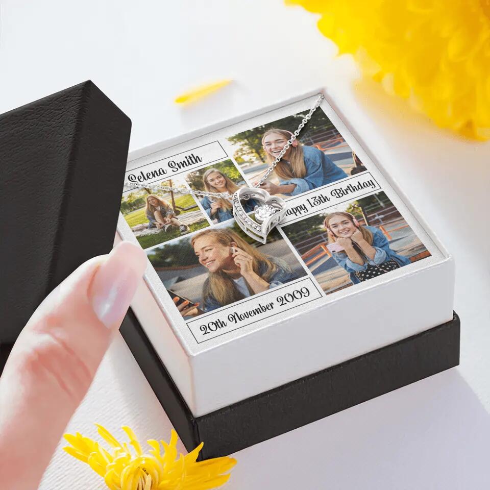 Custom Photo Necklace Collage Birthday Gifts For Her