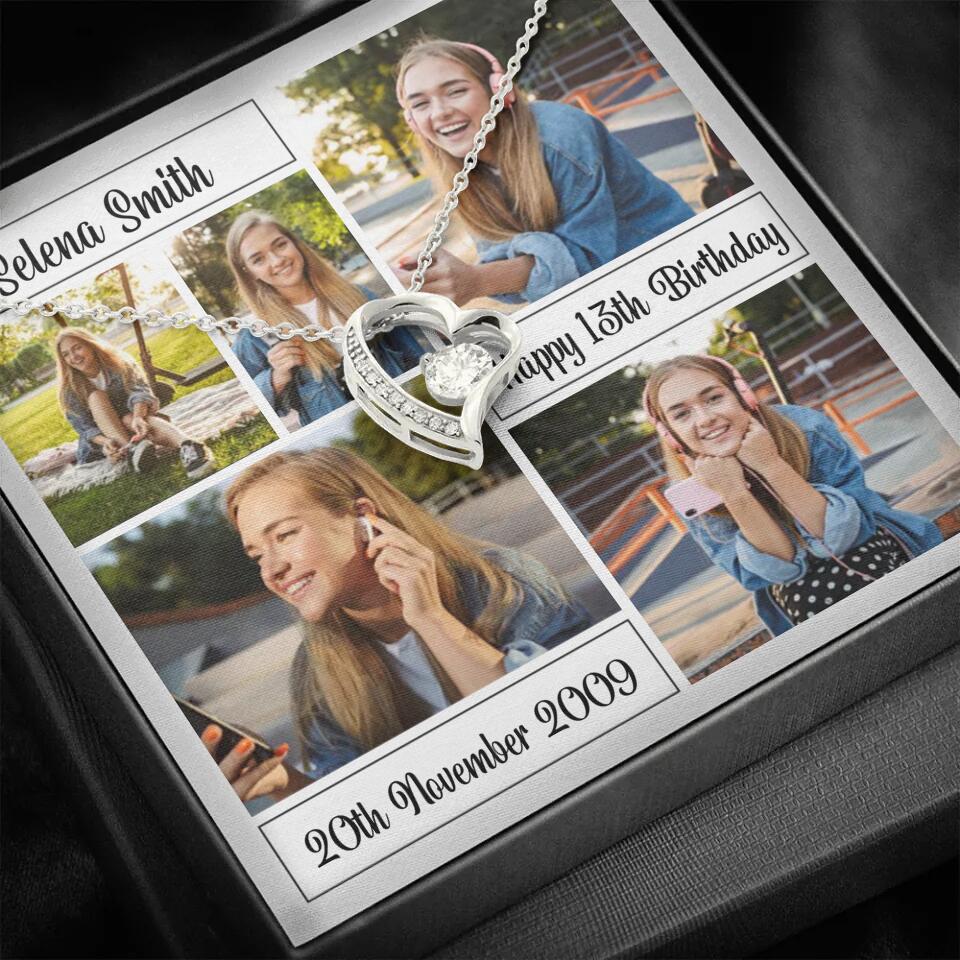 Custom Photo Necklace Collage Birthday Gifts For Her