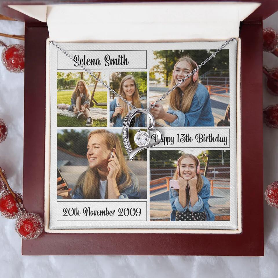 Custom Photo Necklace Collage Birthday Gifts For Her